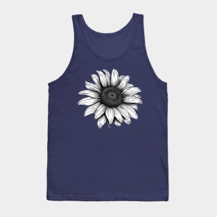 Sun Flower white Tank Top